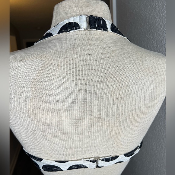 Jantzen polka dot sequin bikini top retro halter swimsuit - Picture 4 of 12